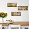 3 Pcs Sunflower Wall Decor Art Signs Wooden Hanging Wall Plaques Sunflowers Prints Decor for Thanksgiving Bathroom Bedroom Kitchen(10 x 4 x 0.2 Inch,White Words)